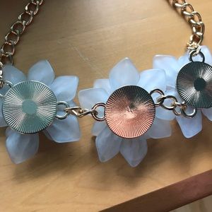 Talbots Jewelry - Acrylic pale blue necklace with gold chain Talbots Jewelry - Acrylic pale blue necklace with gold chain